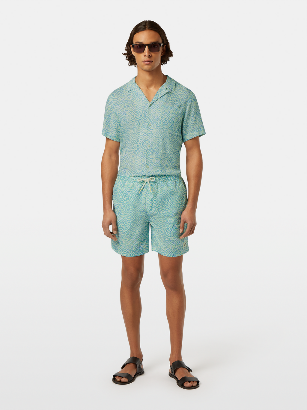 Ditsy Printed Mid-Length Swimshort