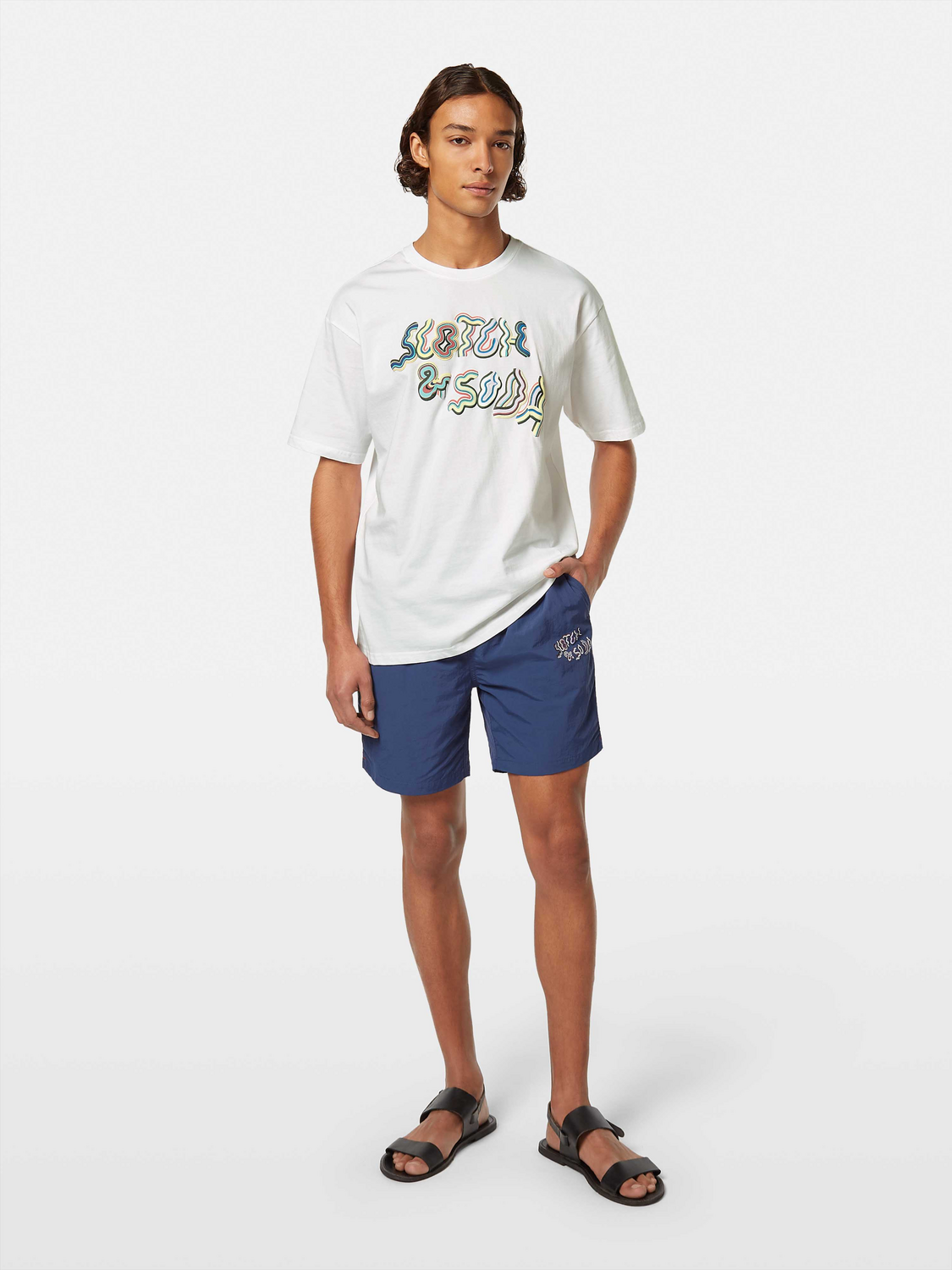 Logo Artwork Mid-Length Swimshort