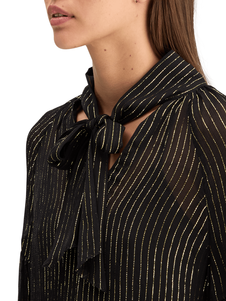 Bow Neck Lurex Top