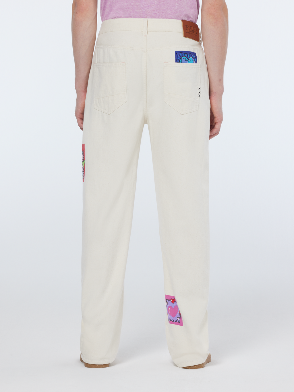 Scotch & Soda x Burton Morris Unisex Straight Leg Jeans | Ecru Love