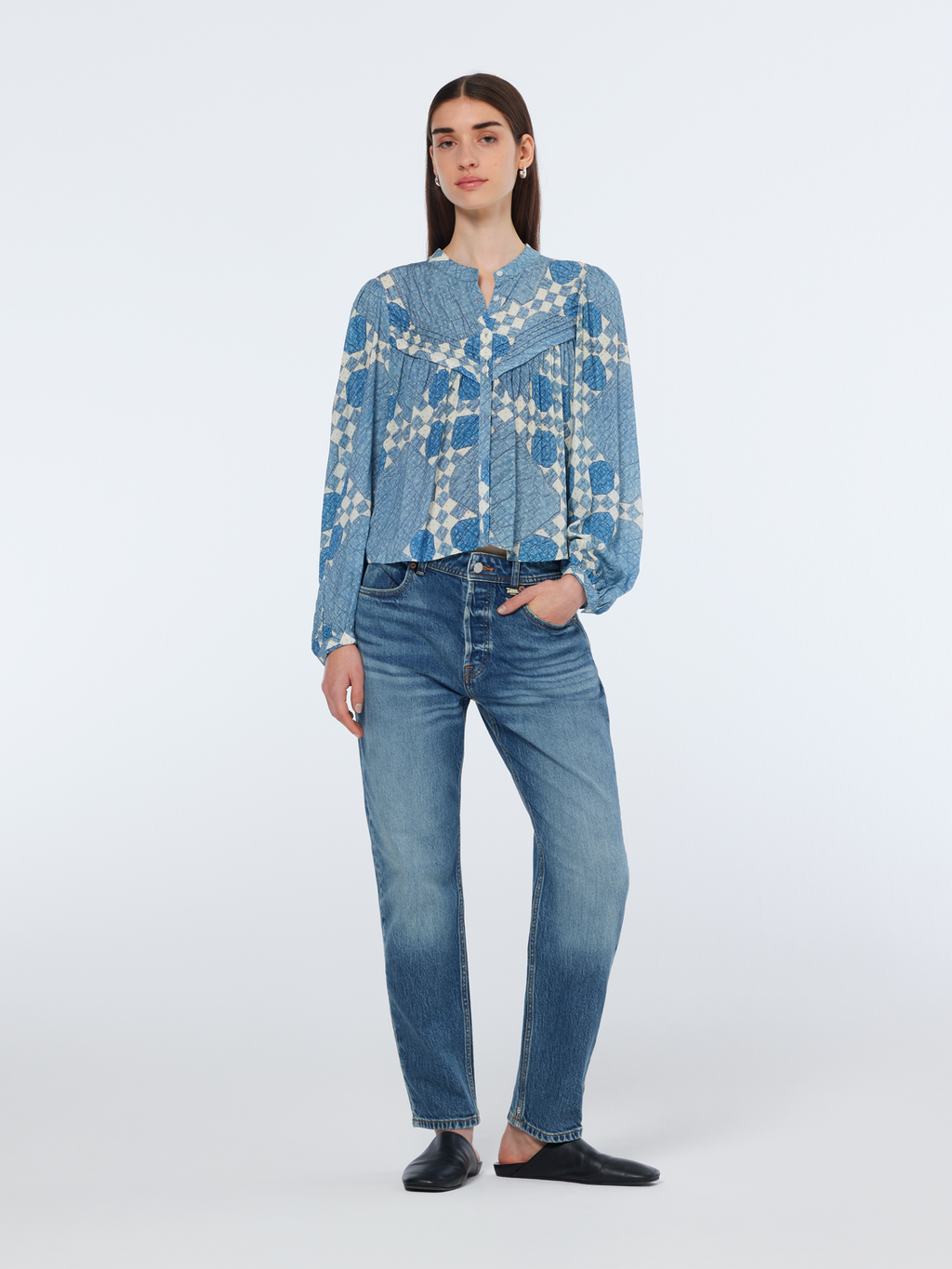 Quilted Pintuck Shirt