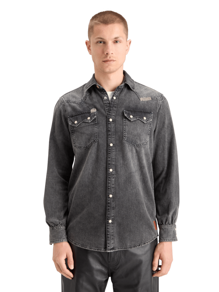 Scotch & Soda x Joe Jonas Western Denim Shirt | Vintage Black