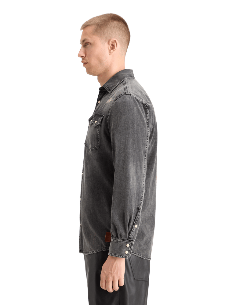 Scotch & Soda x Joe Jonas Western Denim Shirt | Vintage Black