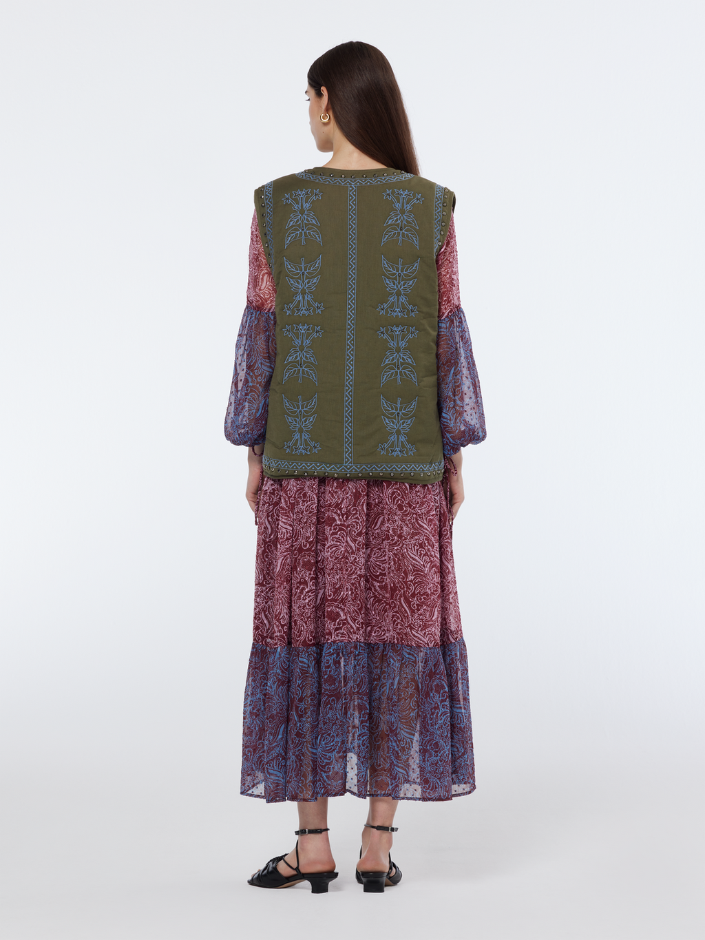 Floral Embroidered Gilet