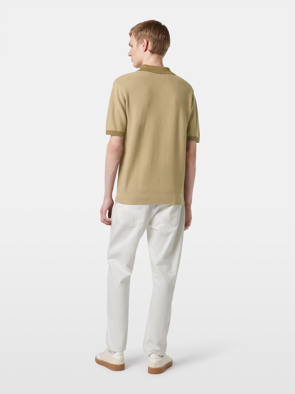 Structured Knit Contrast Polo