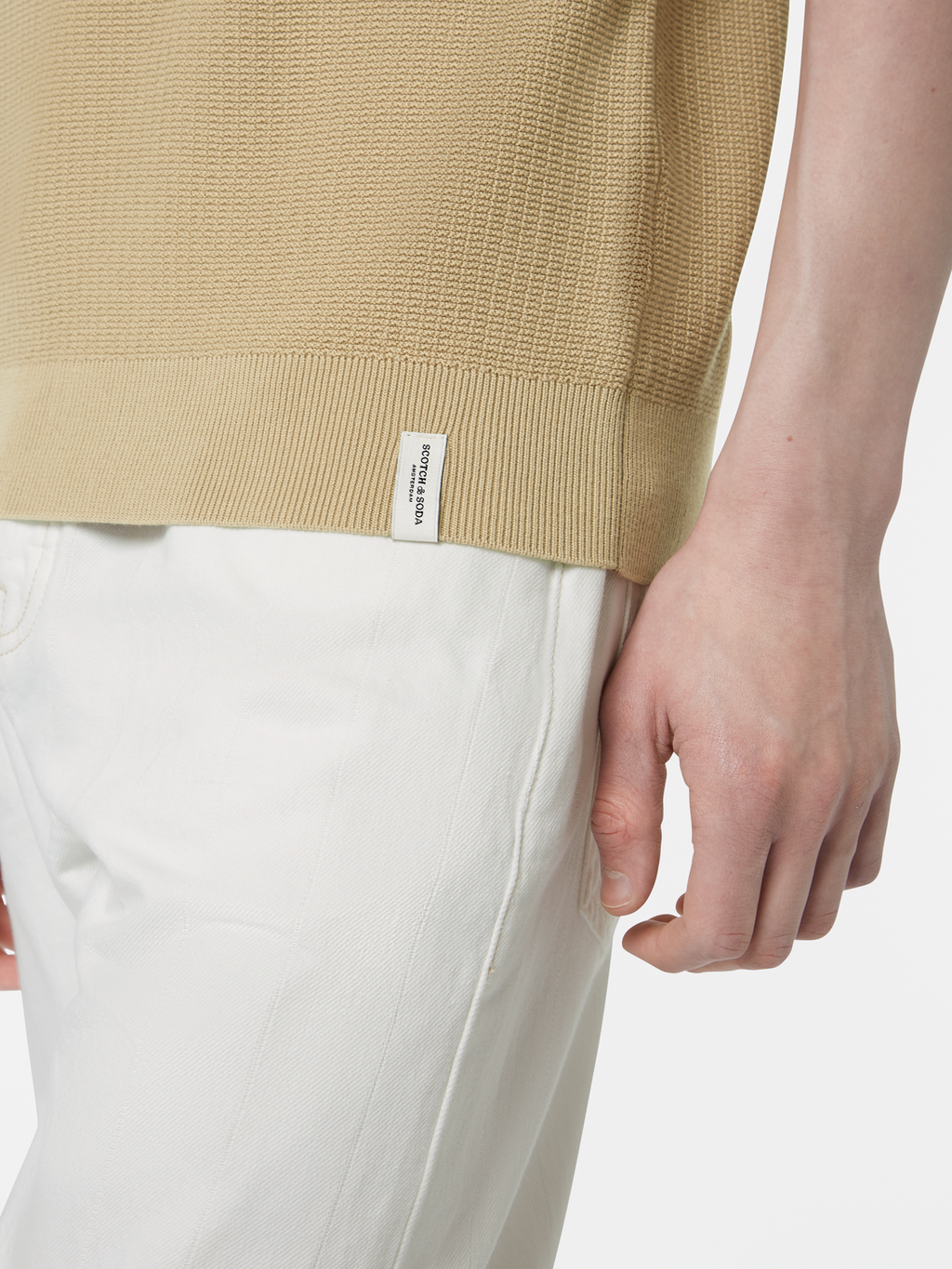 Structured Knit Contrast Polo