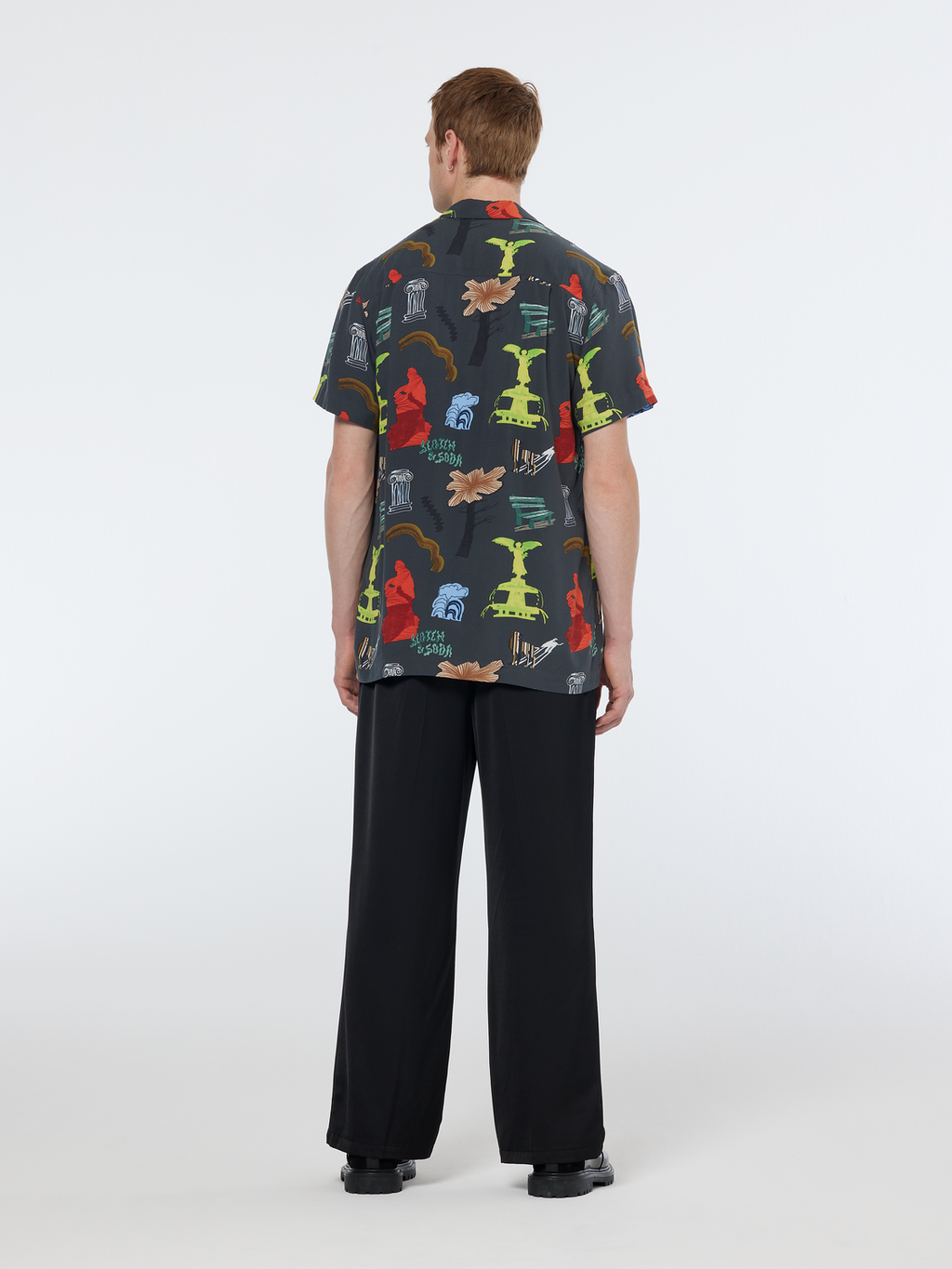 Regular Fit Short Sleeve Park Print Shirt