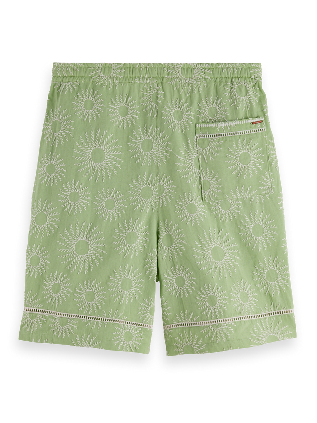 Embroidered Cotton-Linen Bermuda Short