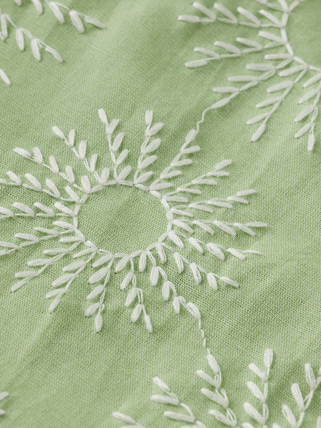 Embroidered Cotton-Linen Bermuda Short