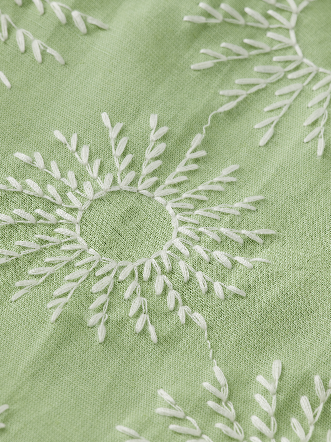 Embroidered Cotton-Linen Bermuda Short