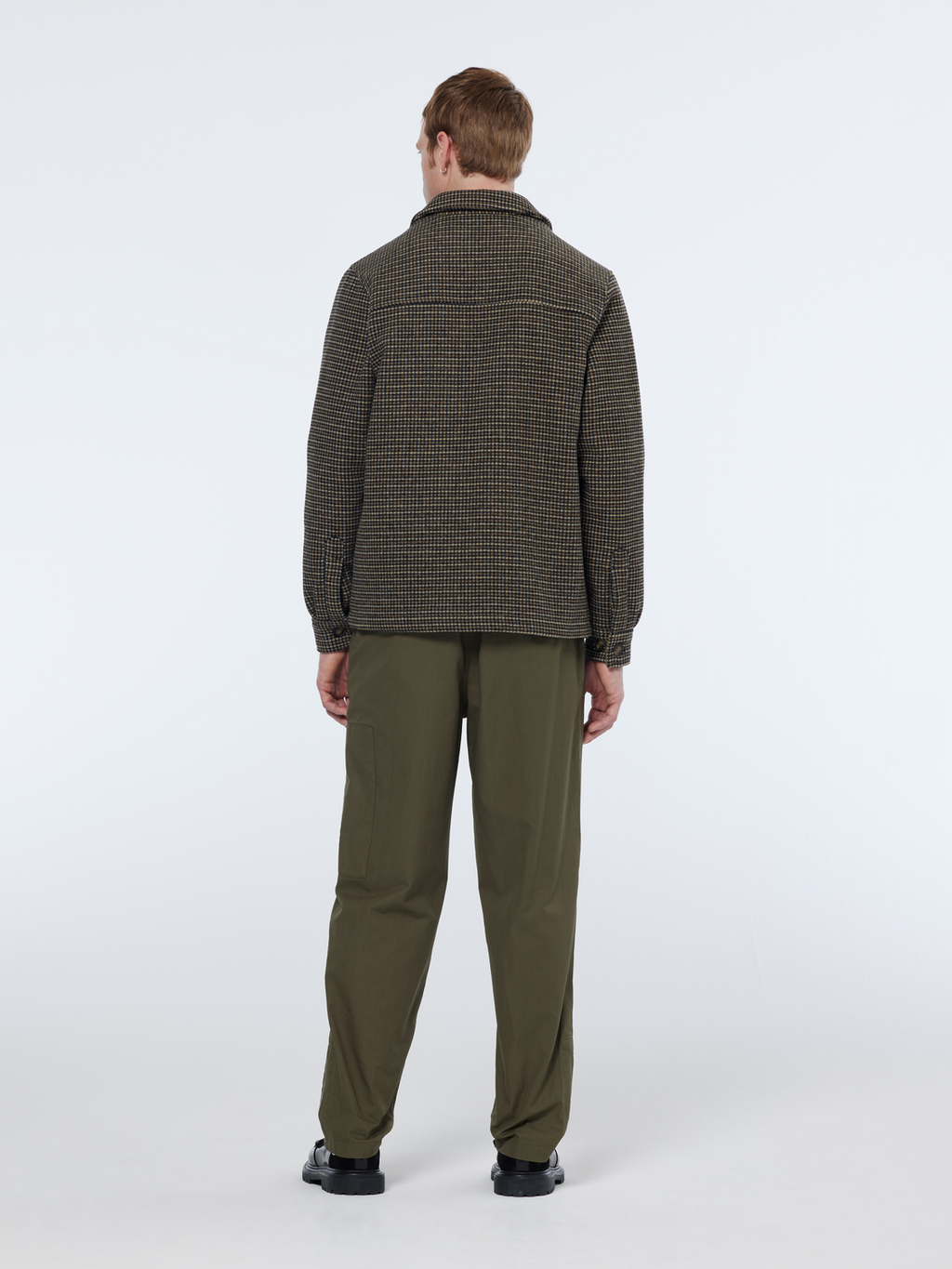 Wool-Blend Regular Fit Check Jacket