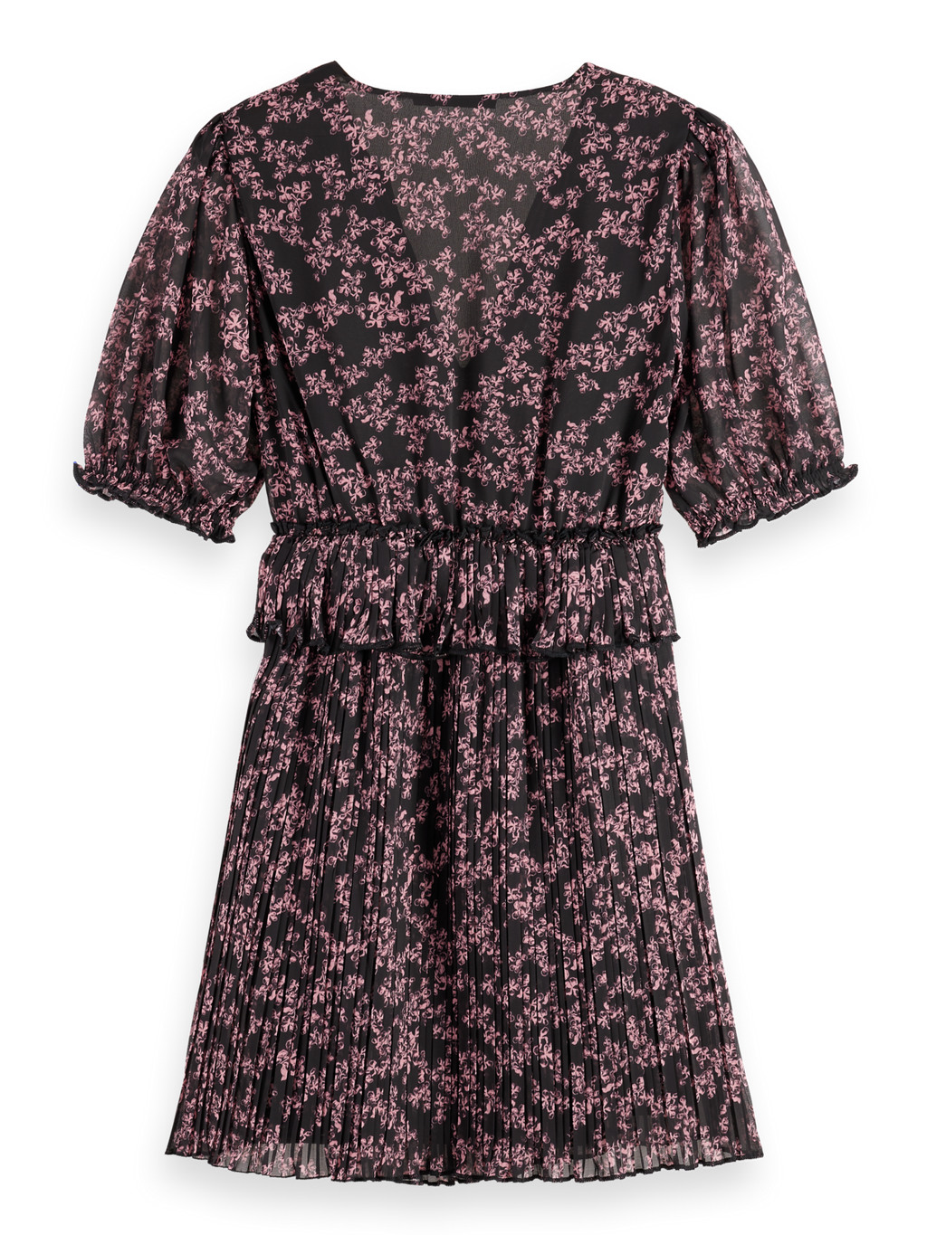 Floral Pleated Mini Dress