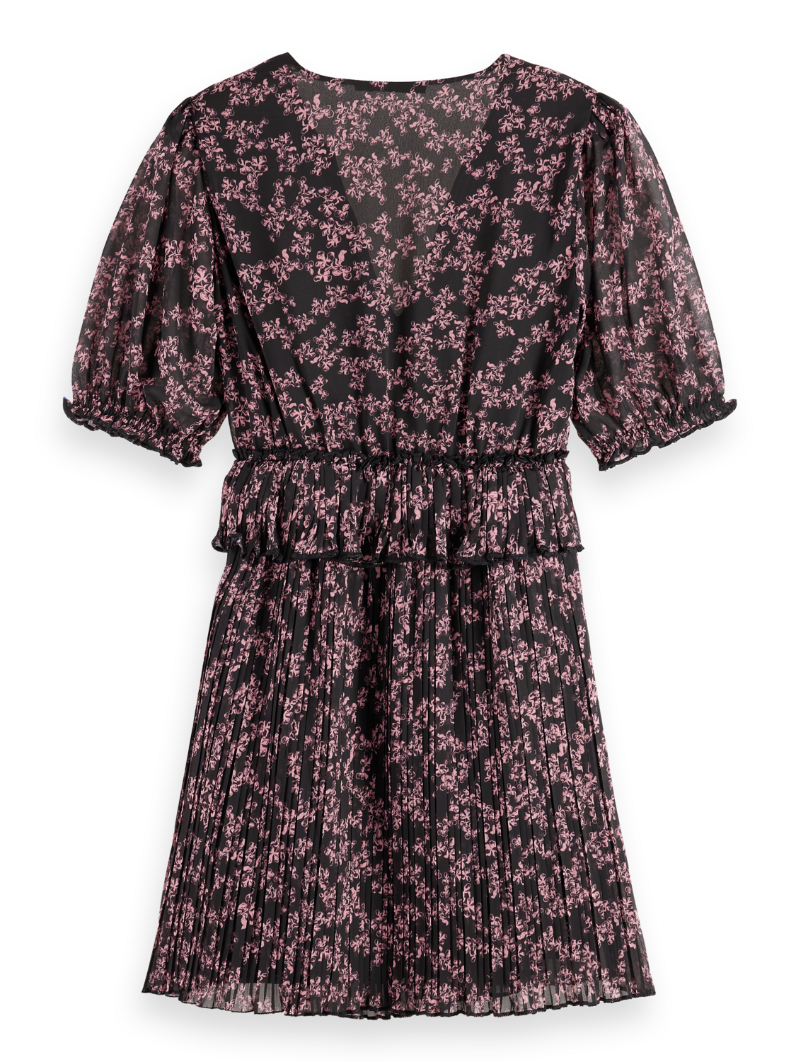 Floral Pleated Mini Dress