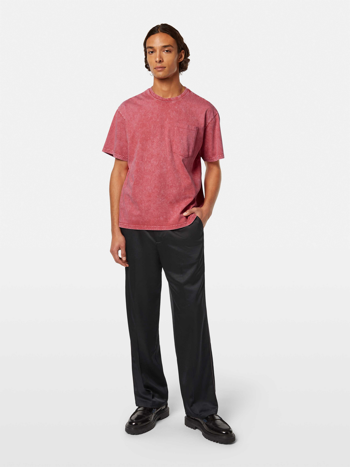 Washed Relaxed Fit Front Pocket T-Shirt