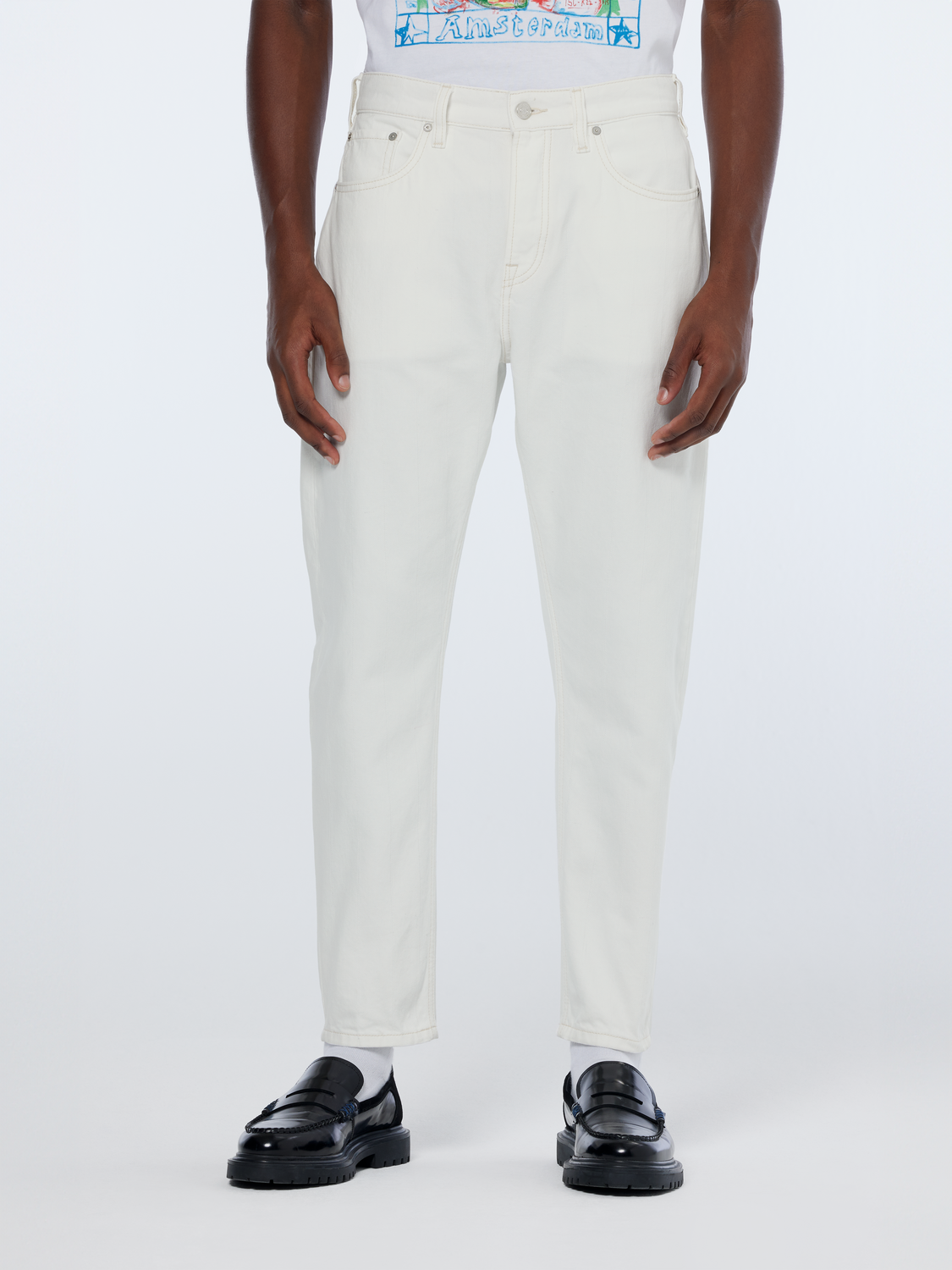 Dean Loose Taper Jeans | Tennis White