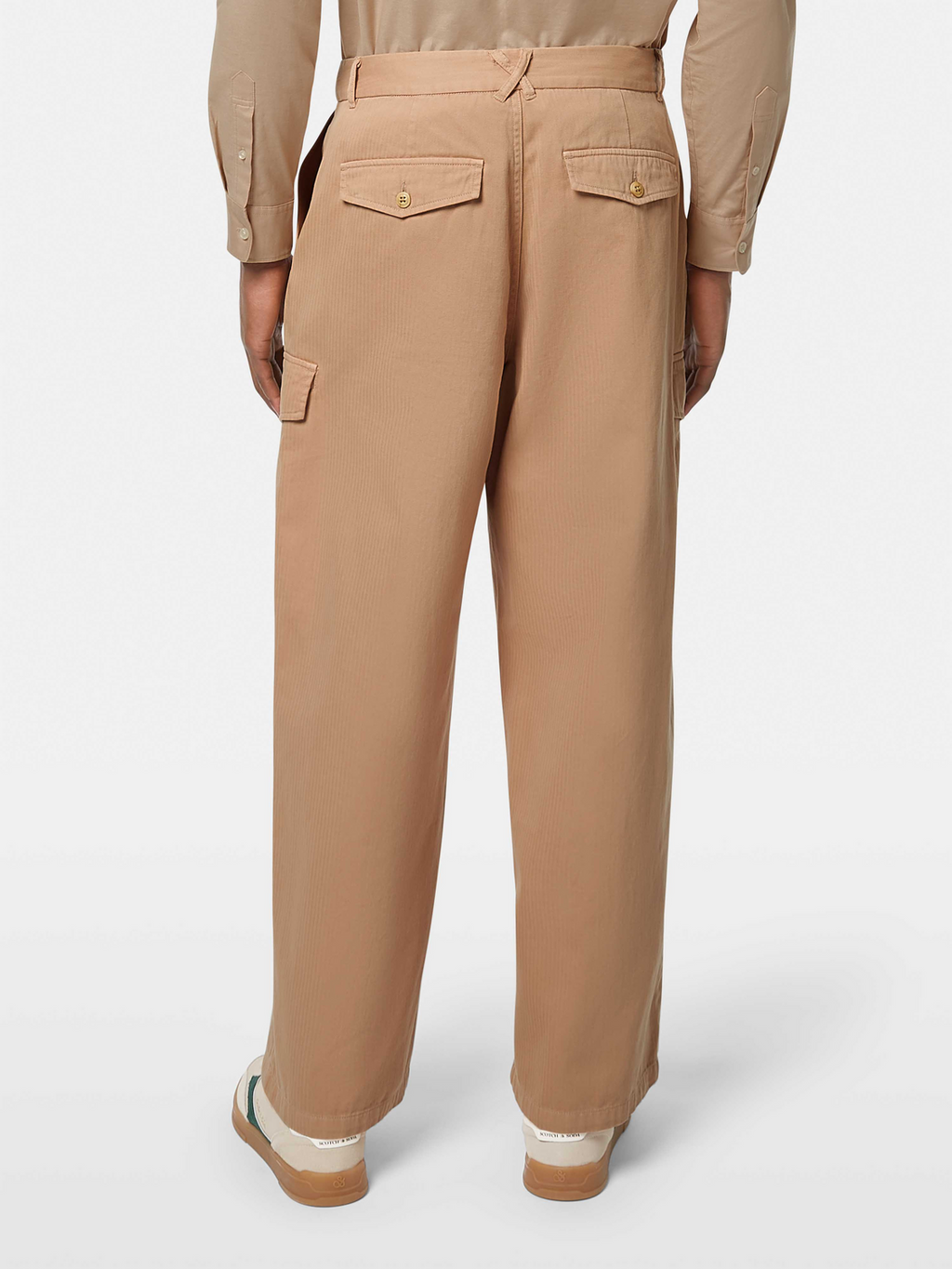 Daze Garment-Dyed Herringbone Cargo Pant