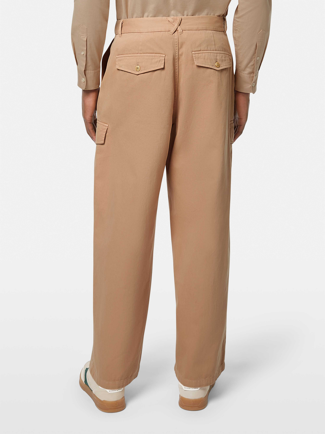 Daze Garment-Dyed Herringbone Cargo Pant