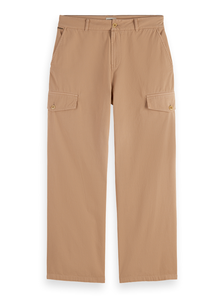 Daze Garment-Dyed Herringbone Cargo Pant