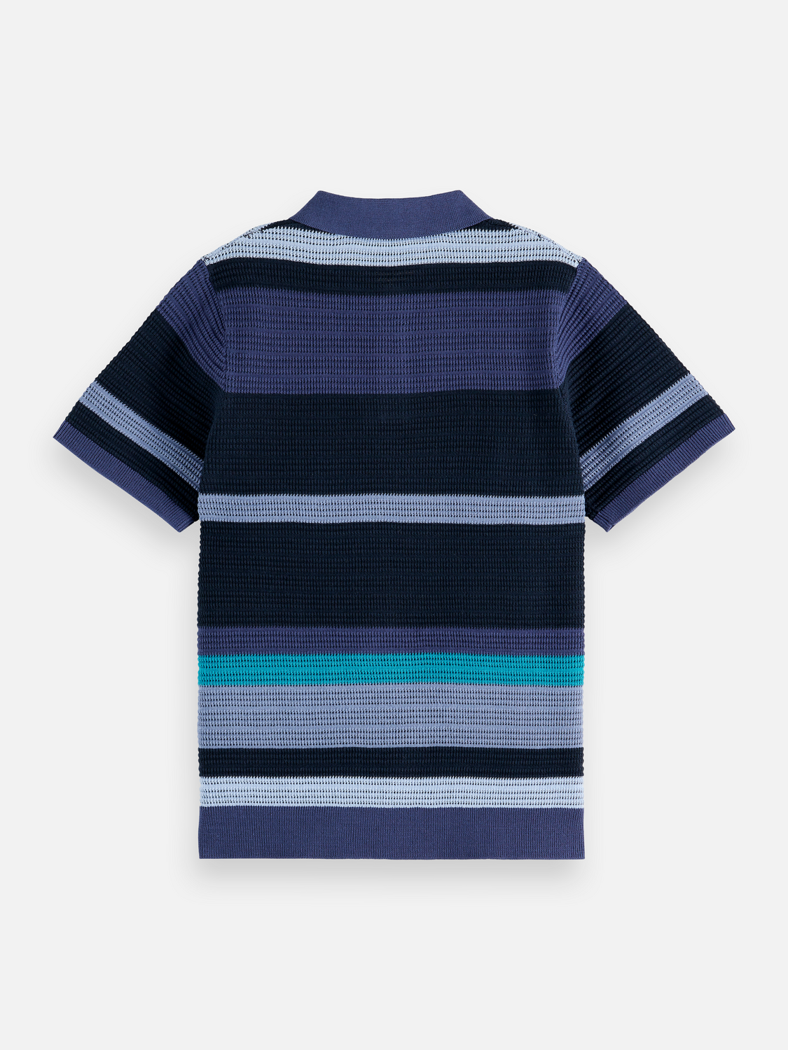 Boys' Structured Knitted Striped Polo