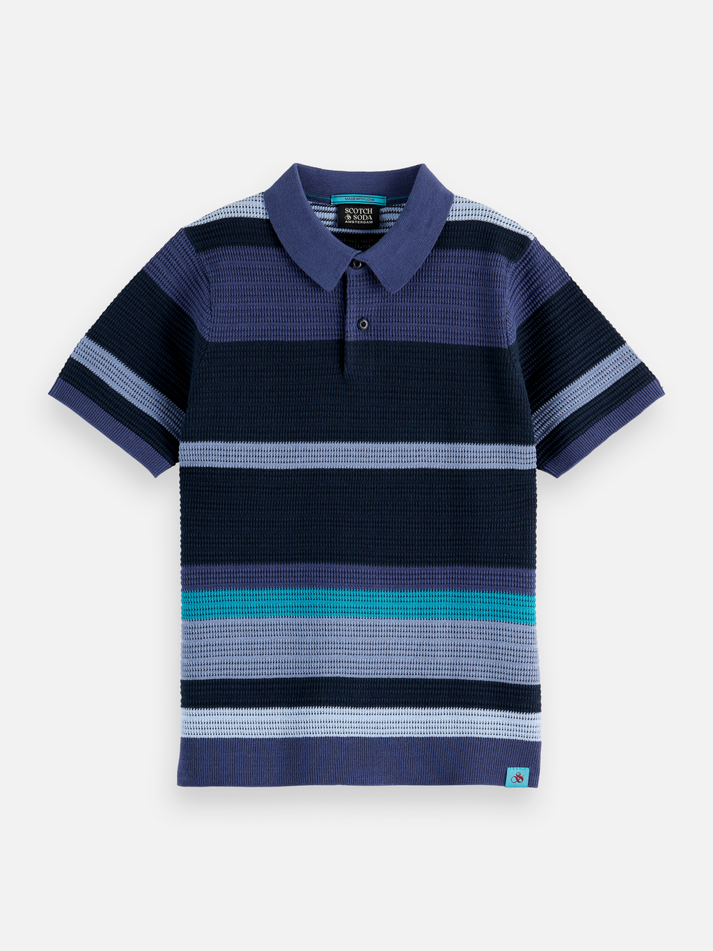 Boys' Structured Knitted Striped Polo