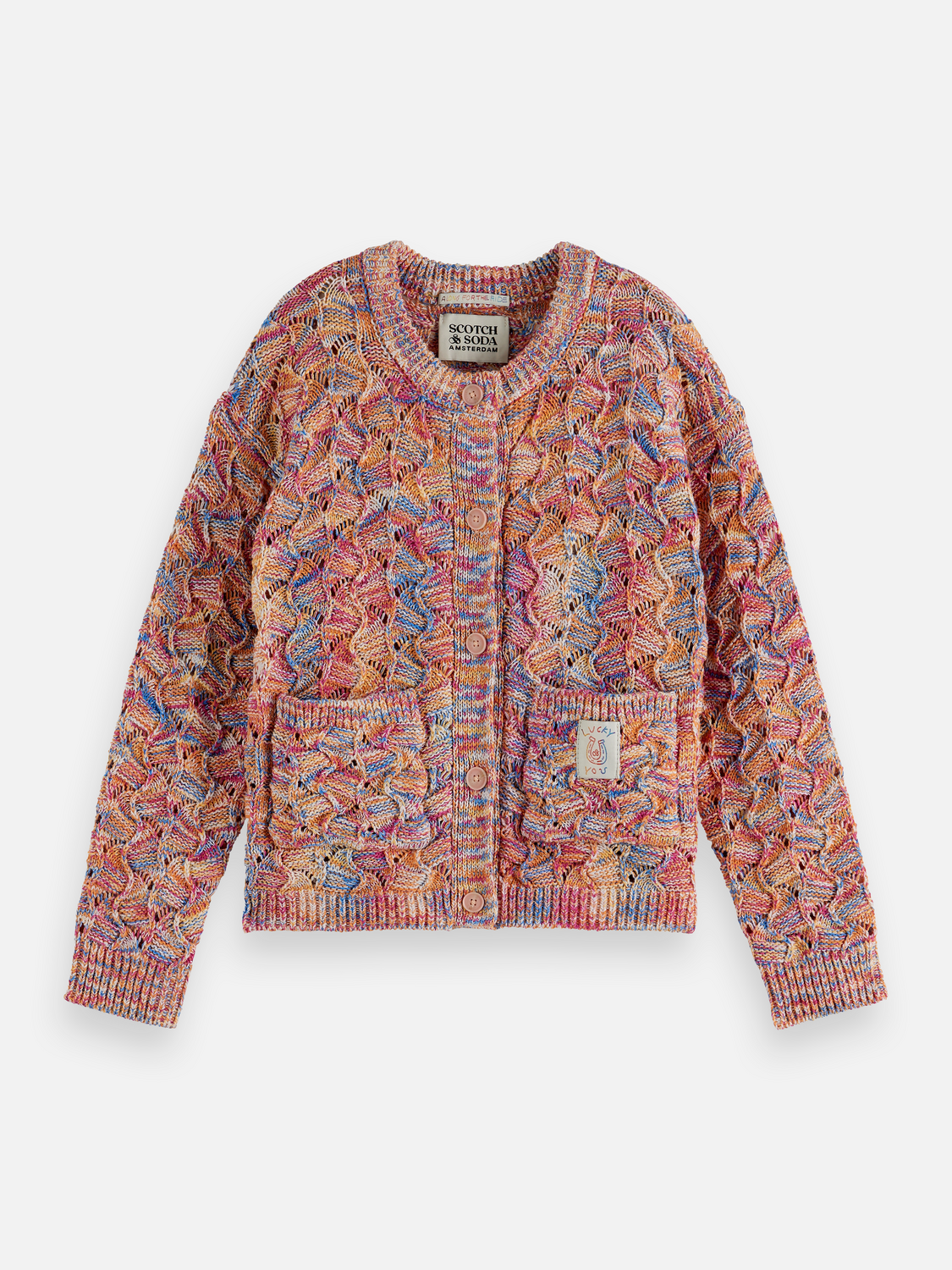 Girls' Multicolor Oversized Cardigan