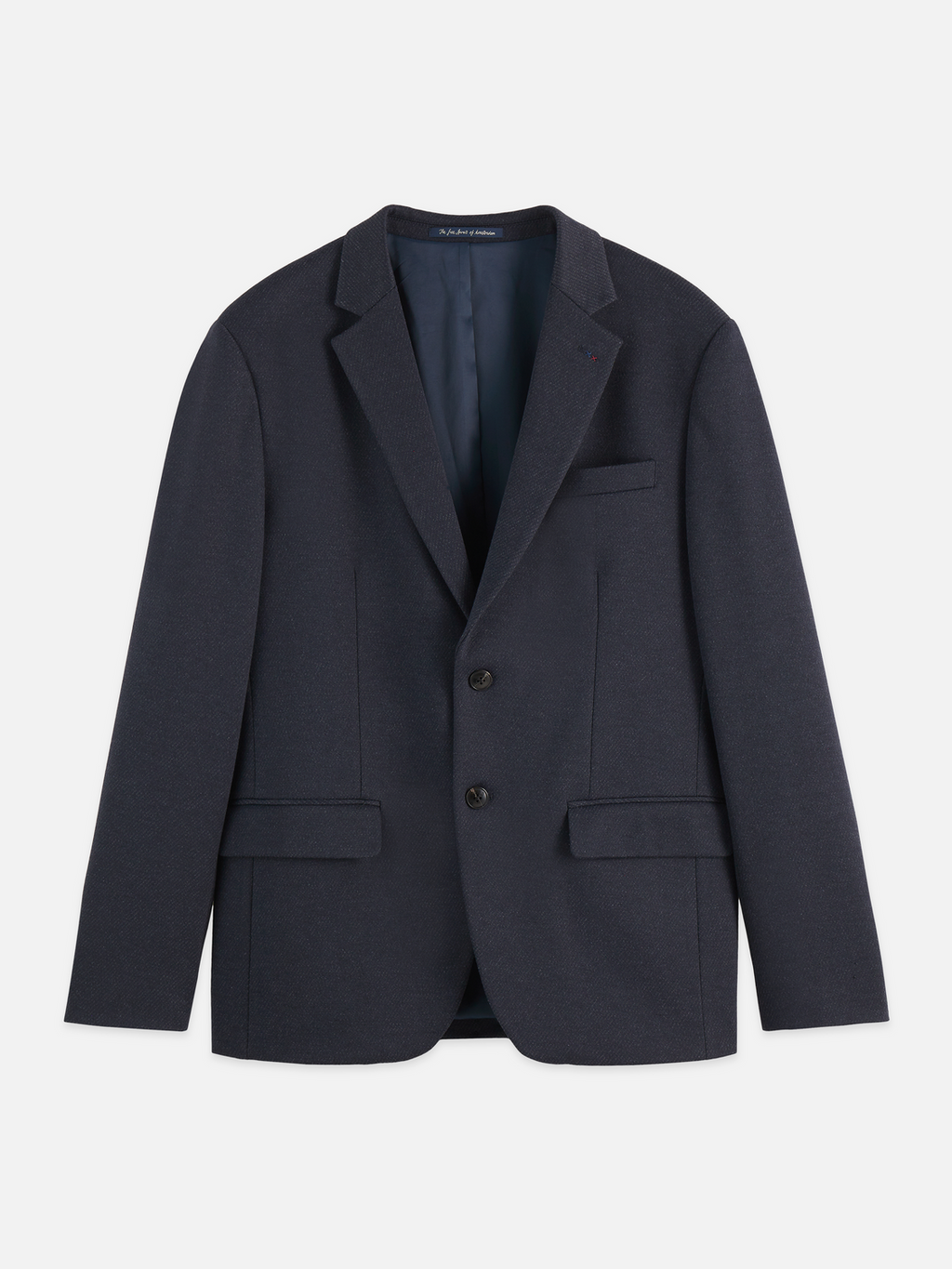 Tailored Notch Lapel Yarn Dyed Jersey Regular-Fit Blazer