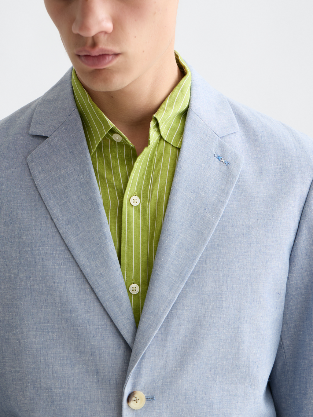Unconstructed Linen-blend Relaxed-Fit Blazer