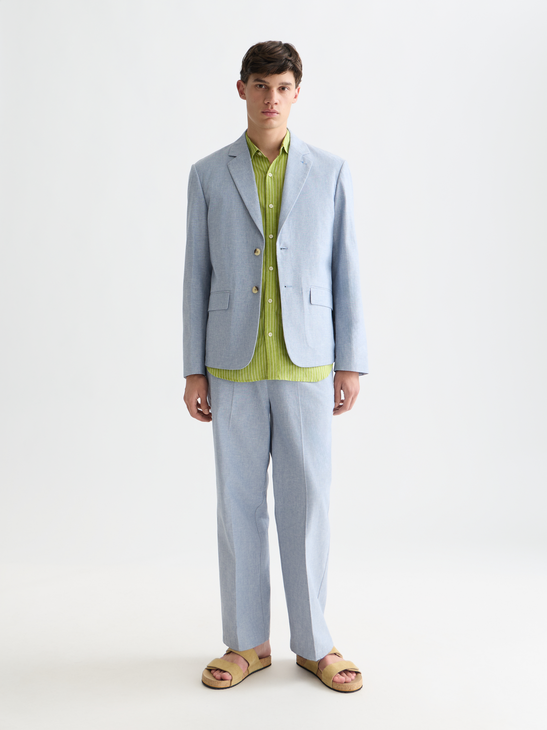 Unconstructed Linen-blend Relaxed-Fit Blazer