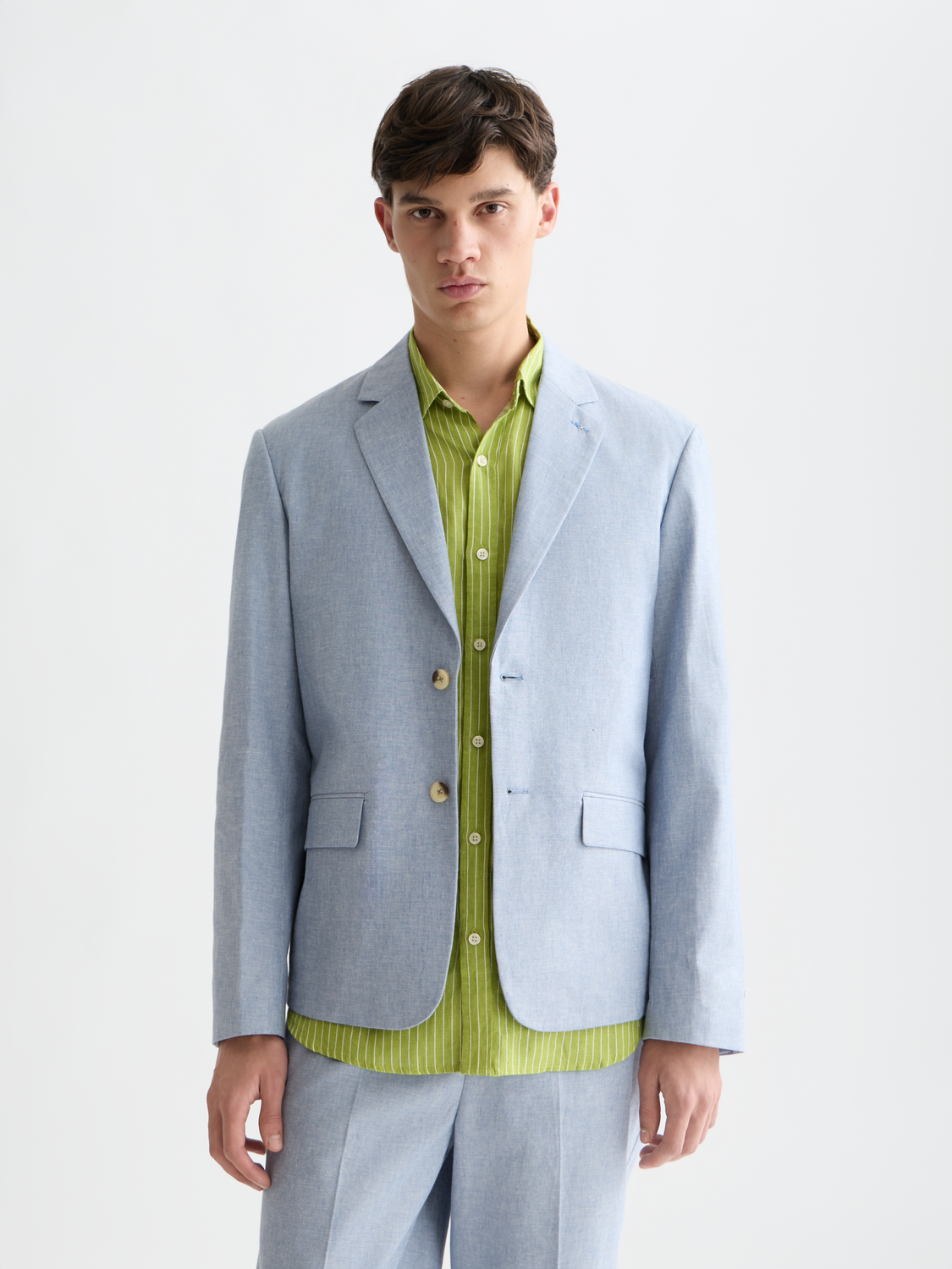 Unconstructed Linen-blend Relaxed-Fit Blazer
