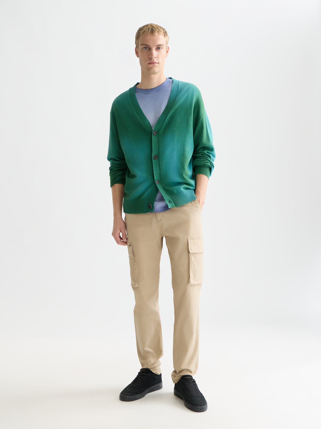 Stuart Washed Cotton-Blend Regular Slim-Fit Cargo