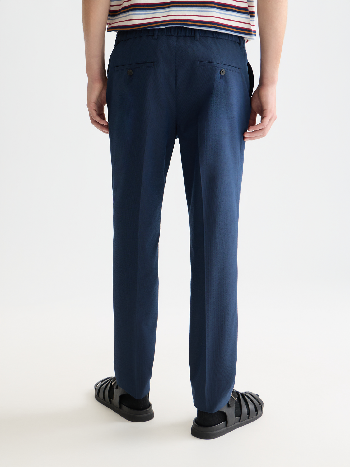 Warren Seersucker Cotton-Blend Regular Straight-Fit Jogger