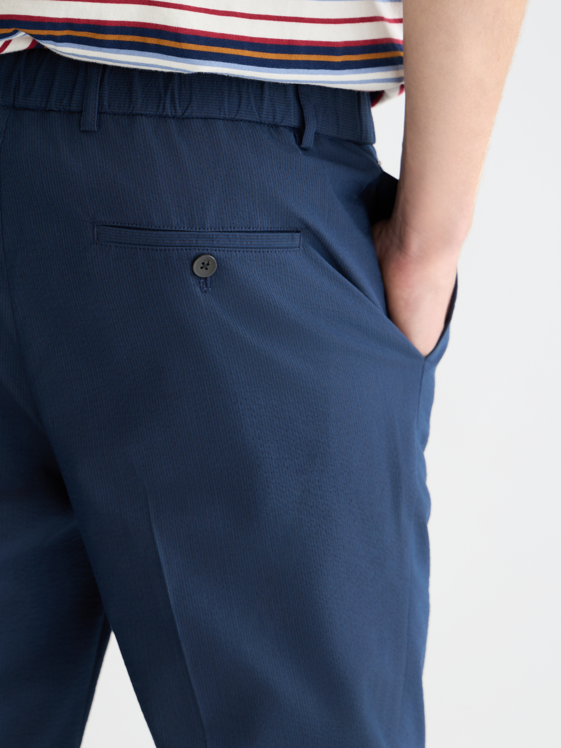 Warren Seersucker Cotton-Blend Regular Straight-Fit Jogger