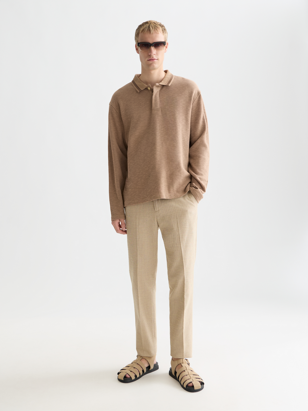 Stuart Structured Linen-Blend Slim-Fit Chino