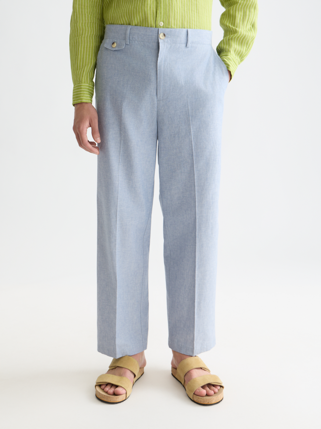 Otis Tailored Cotton-Linen Relaxed Straight-Fit Jogger