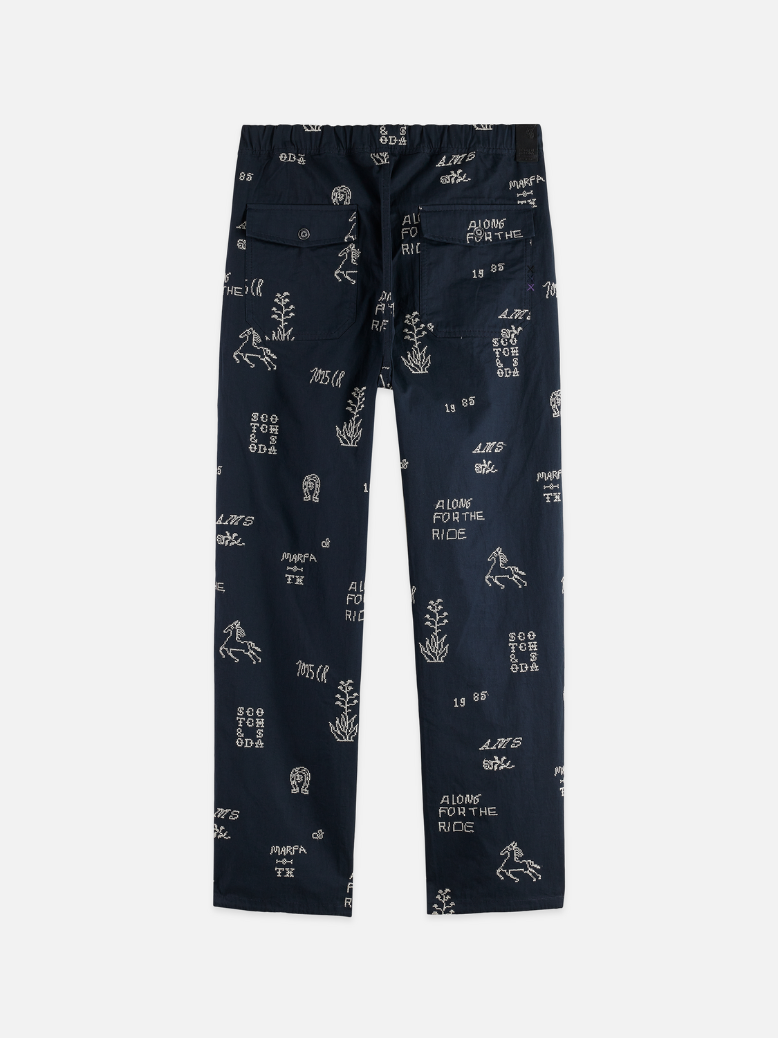 Embroidered Cotton-Blend Relaxed Straight-Fit Chino