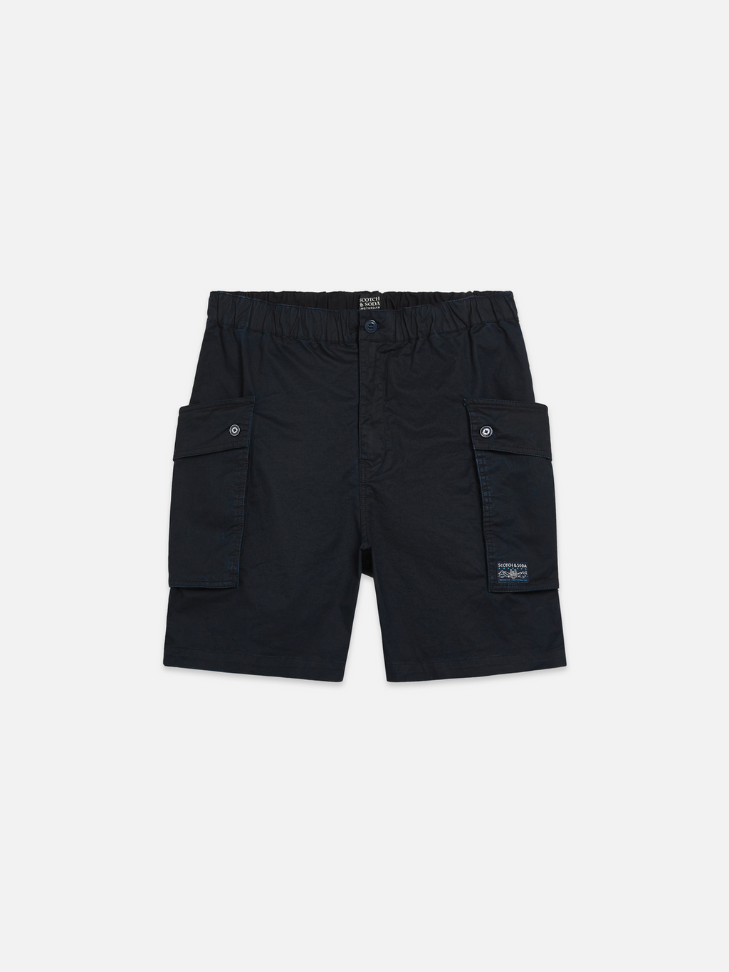 Washed Cotton-Blend Cargo Loose-Fit Bermuda Shorts