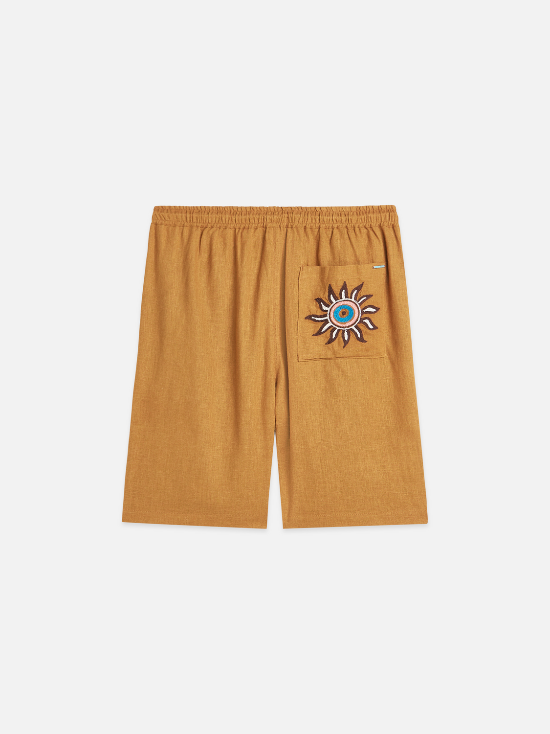 Embroidered Linen-Blend Wide-Fit Bermuda Shorts