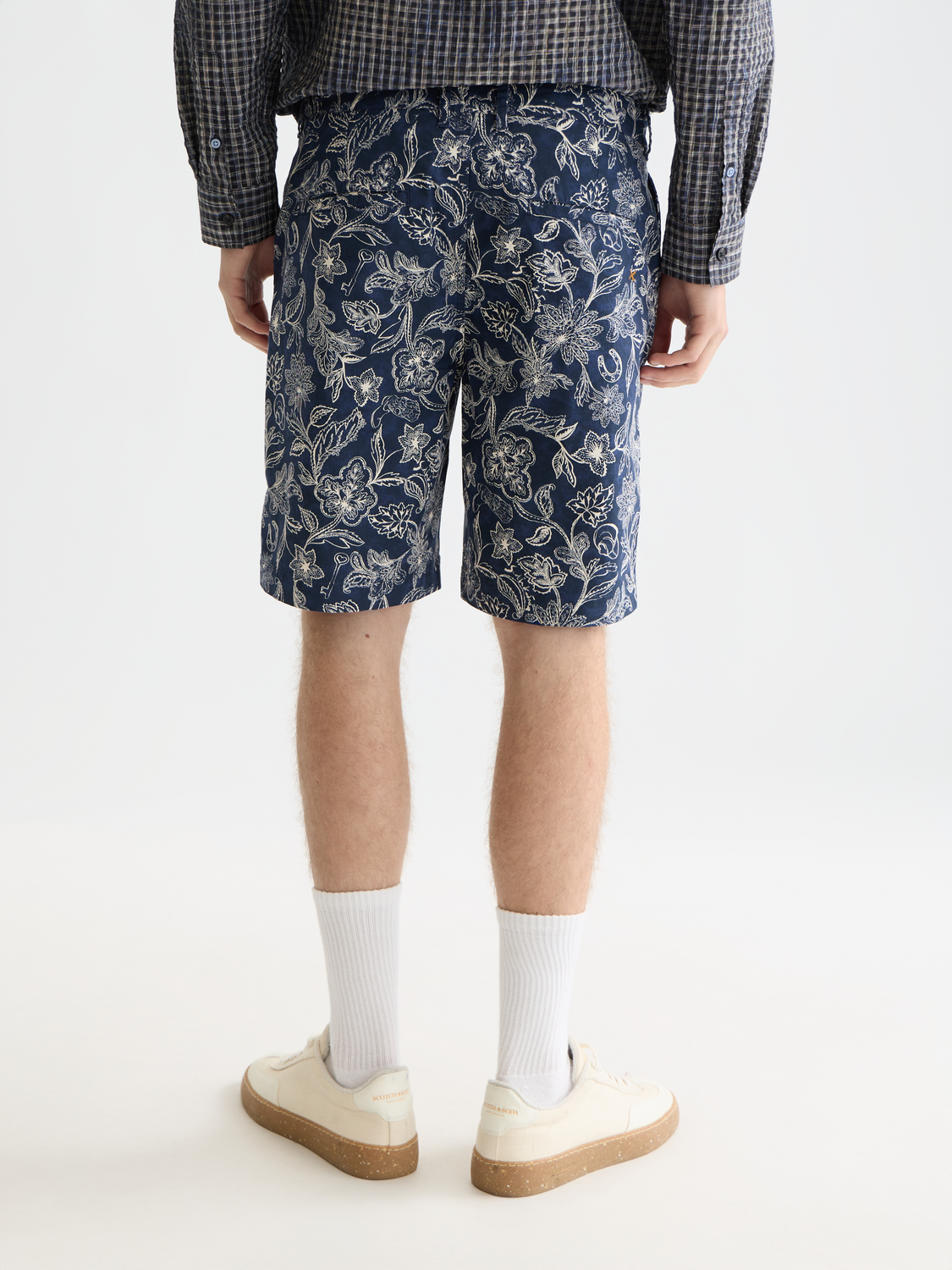 Stuart Printed Stretch Cotton Chino Shorts