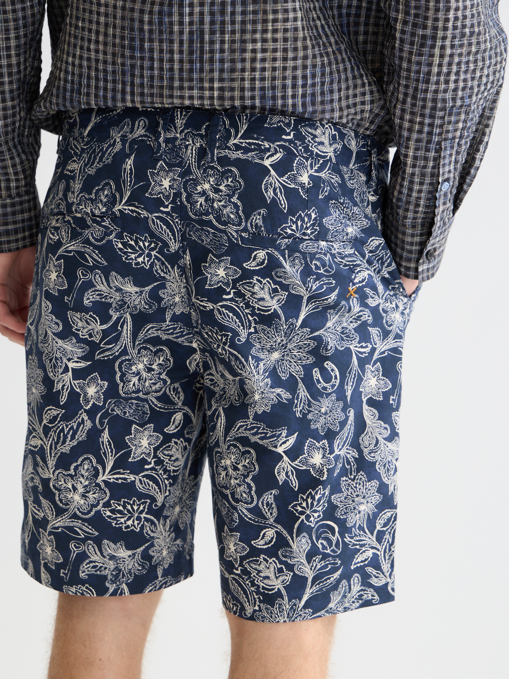 Stuart Printed Stretch Cotton Chino Shorts