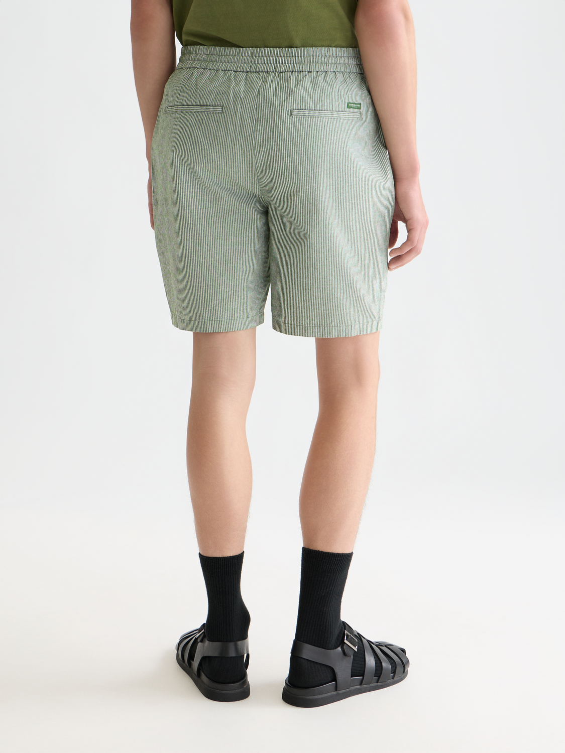 Fave Cotton-Linen Yarn-Dyed Regular-Fit Bermuda Shorts