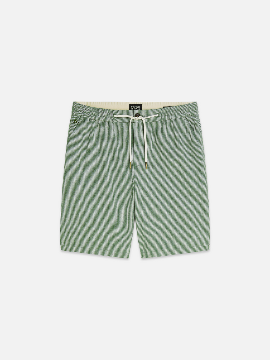 Fave Cotton-Linen Yarn-Dyed Regular-Fit Bermuda Shorts