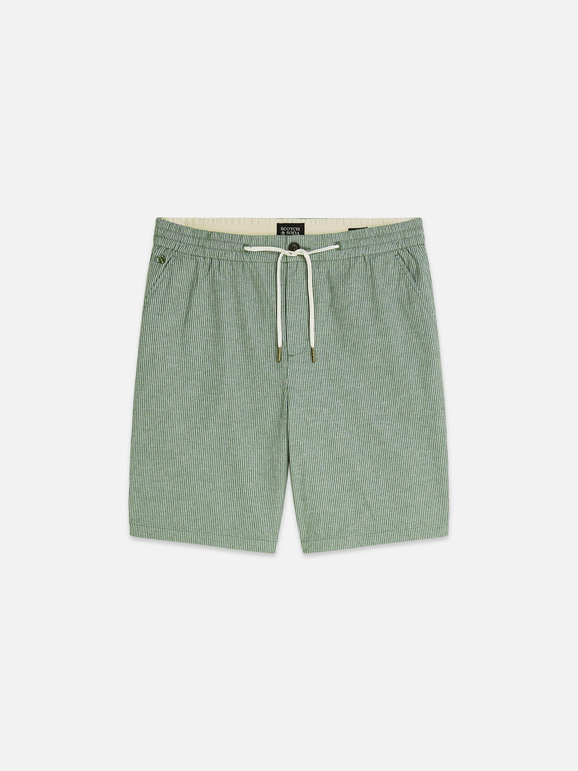 Fave Cotton-Linen Yarn-Dyed Regular-Fit Bermuda Shorts