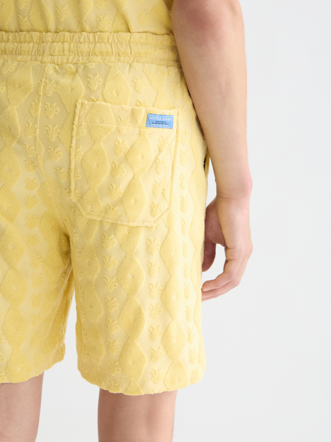 Fave Terry Jacquard Relaxed-Fit Bermuda Shorts