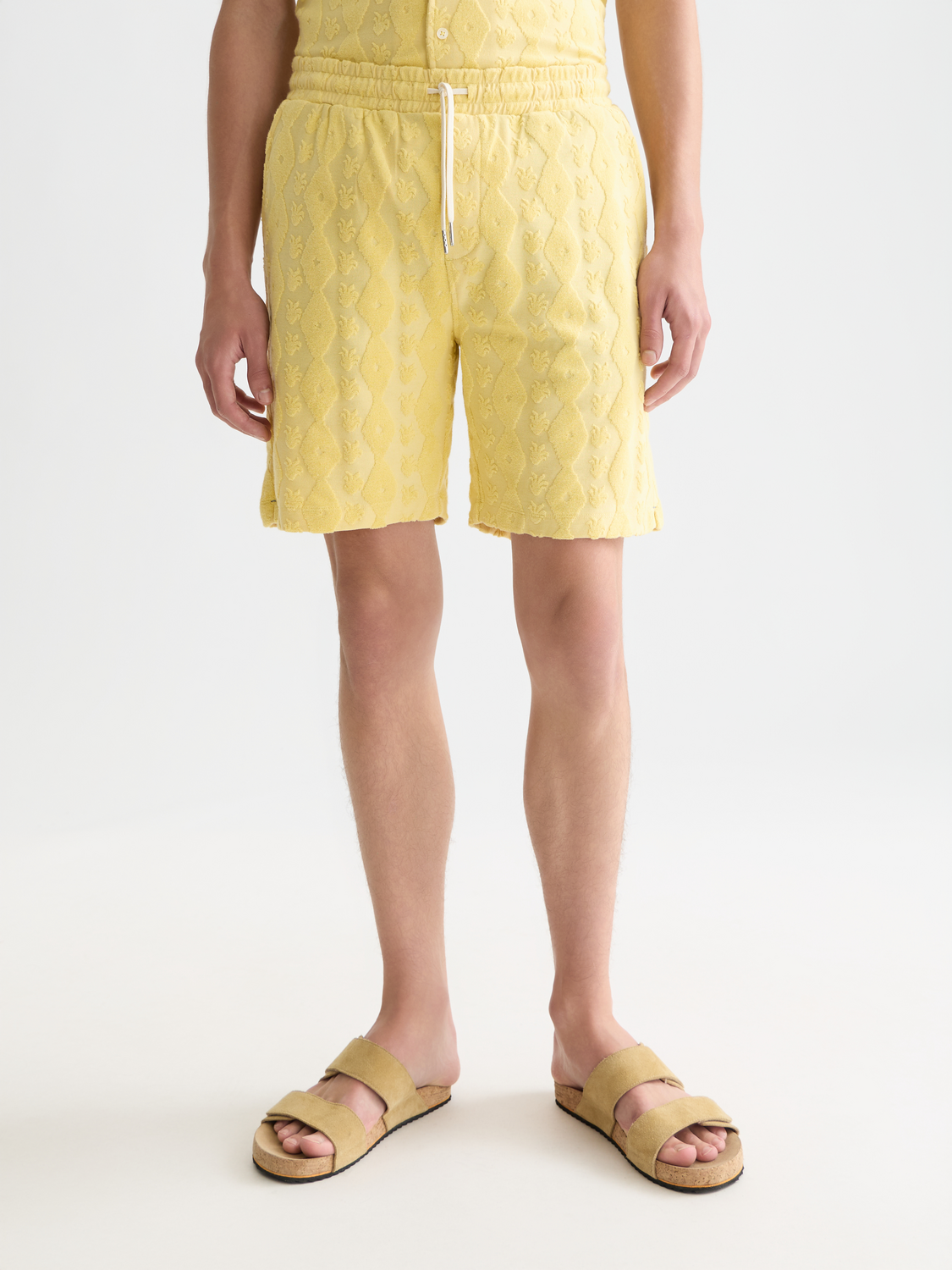 Fave Terry Jacquard Relaxed-Fit Bermuda Shorts