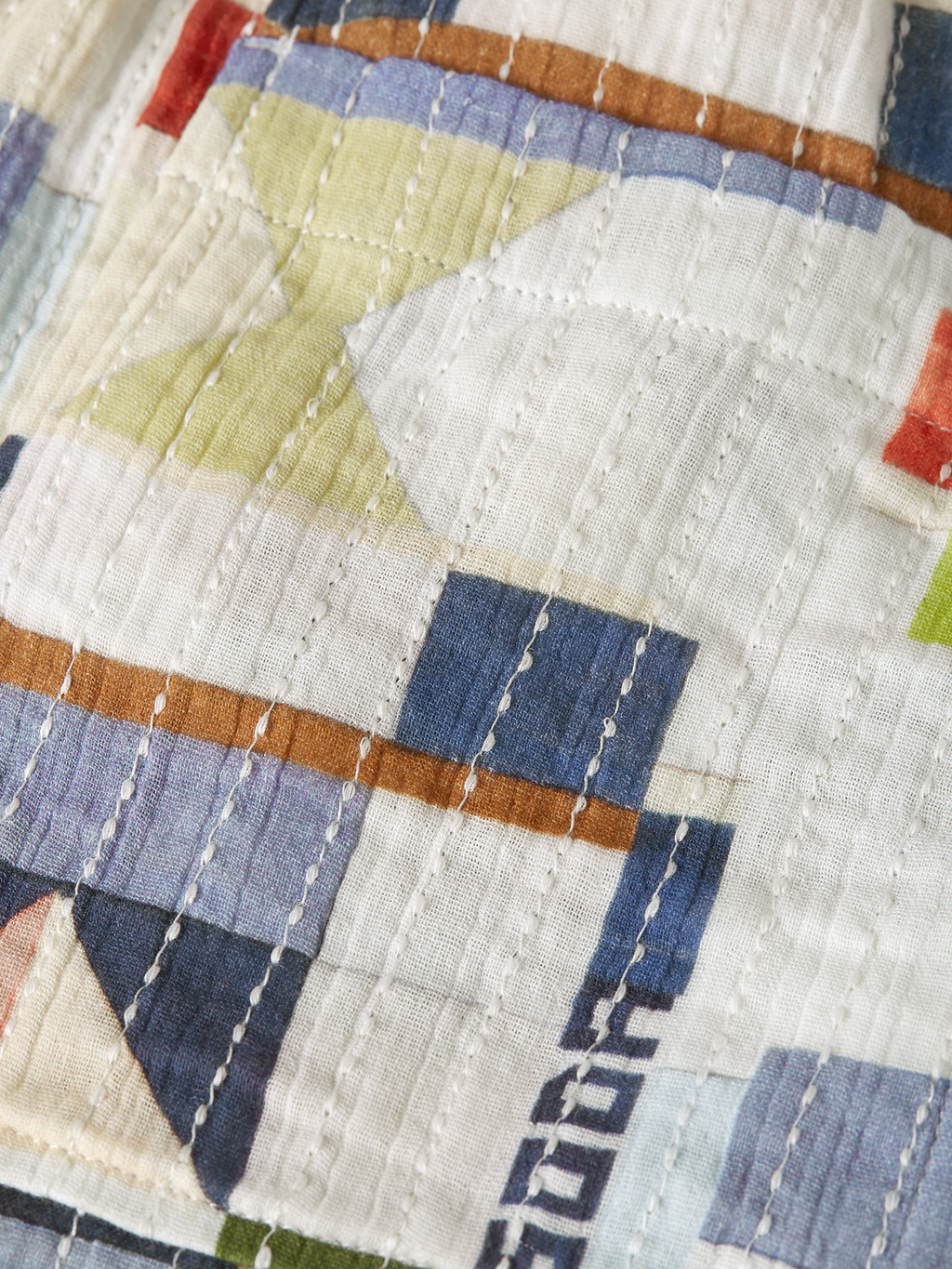 Topstitched Printed Cotton Relaxed-Fit Bermuda Shorts