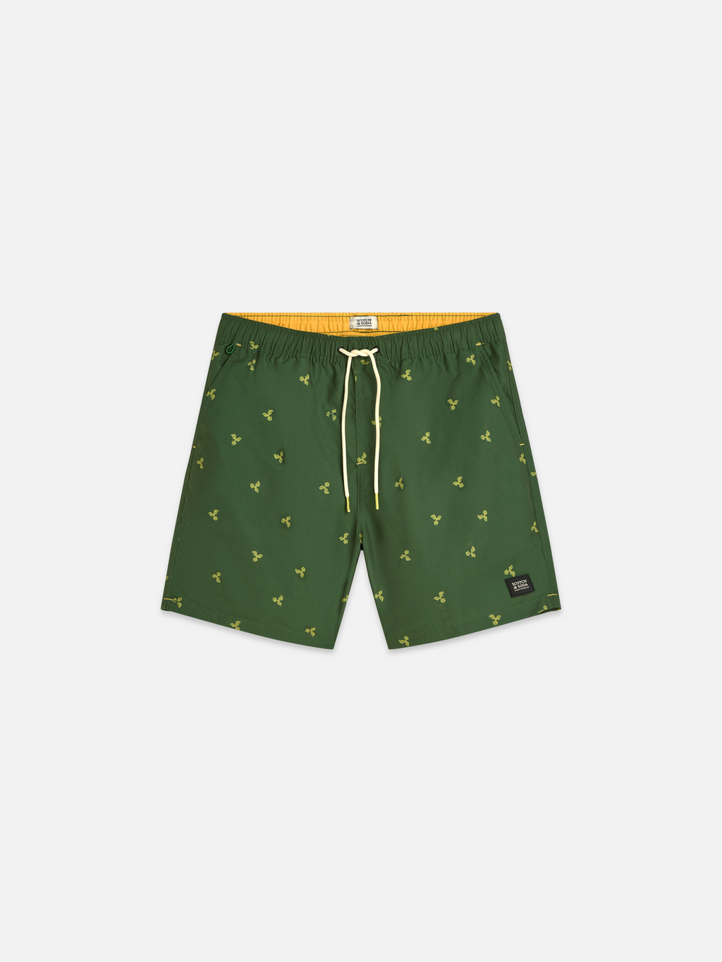 Mini Print Mid-Length Swim Shorts