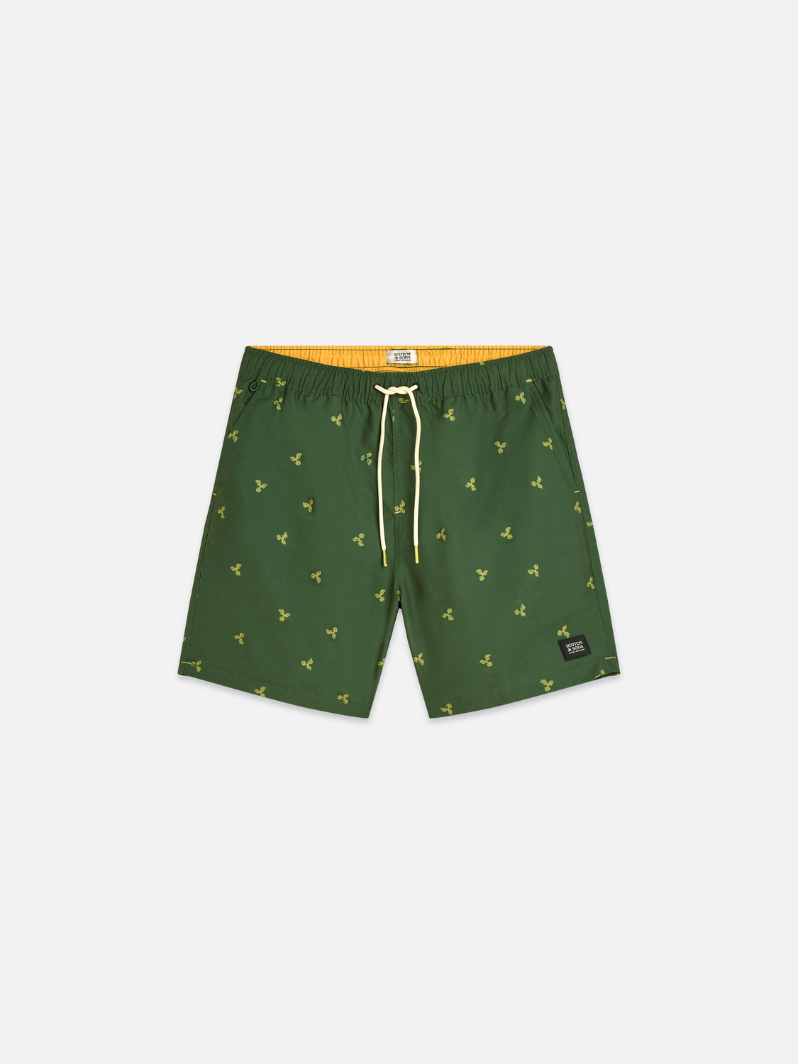 Mini Print Mid-Length Swim Shorts