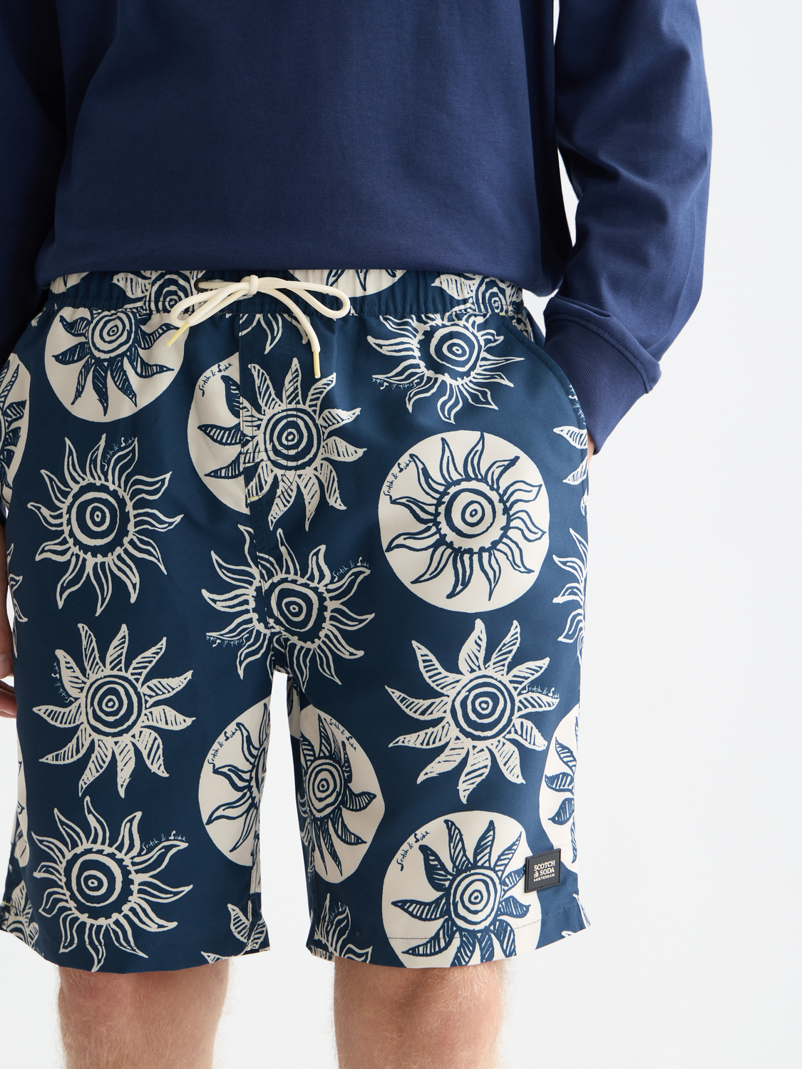 Printed Longlength Swim Shorts