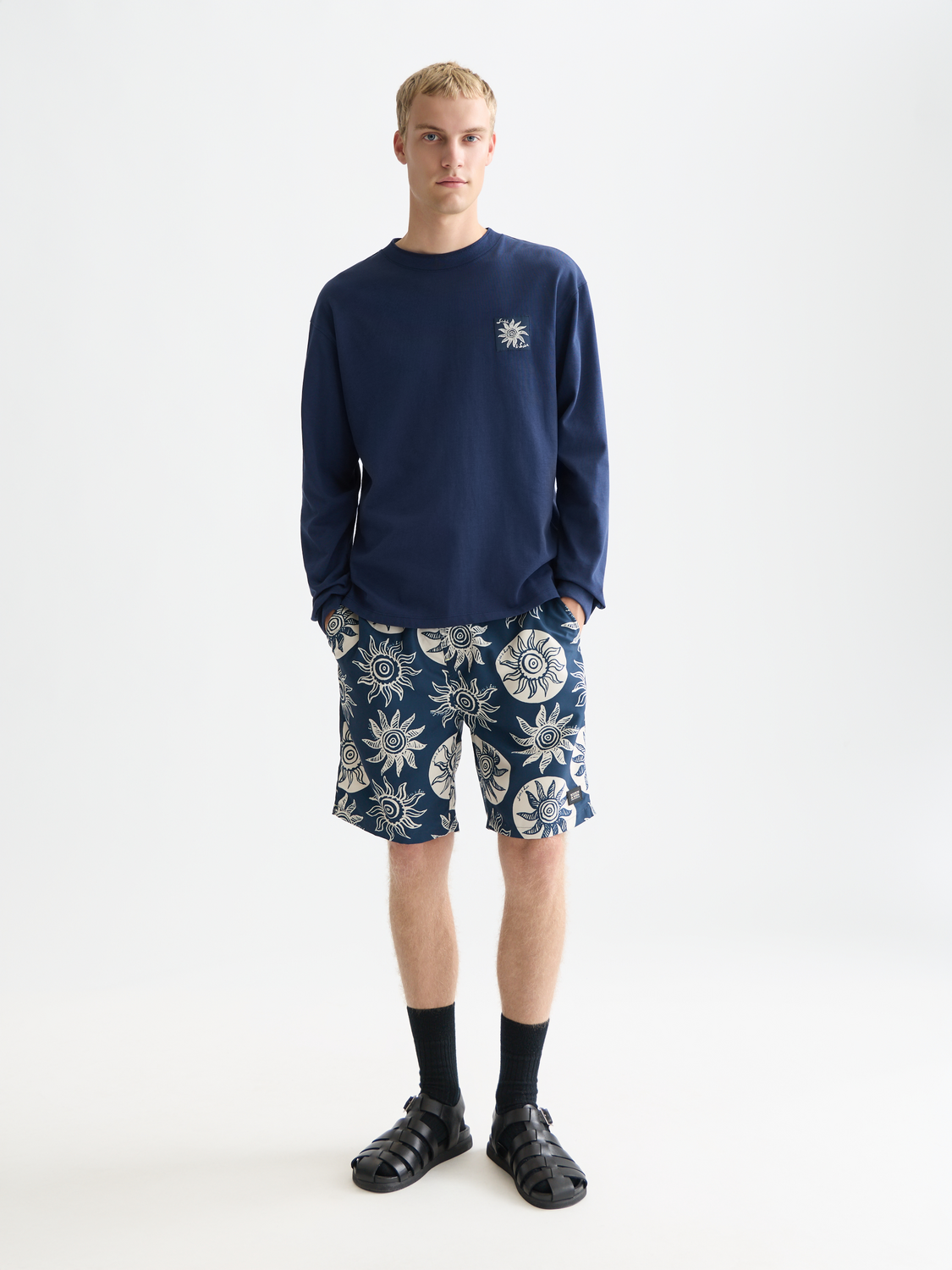 Printed Longlength Swim Shorts