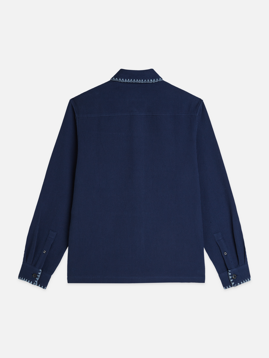 Waffle Structure Relaxed-Fit Shirt